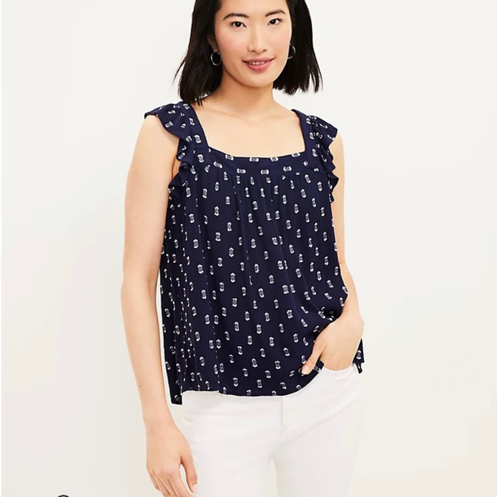 Navy & white loft top